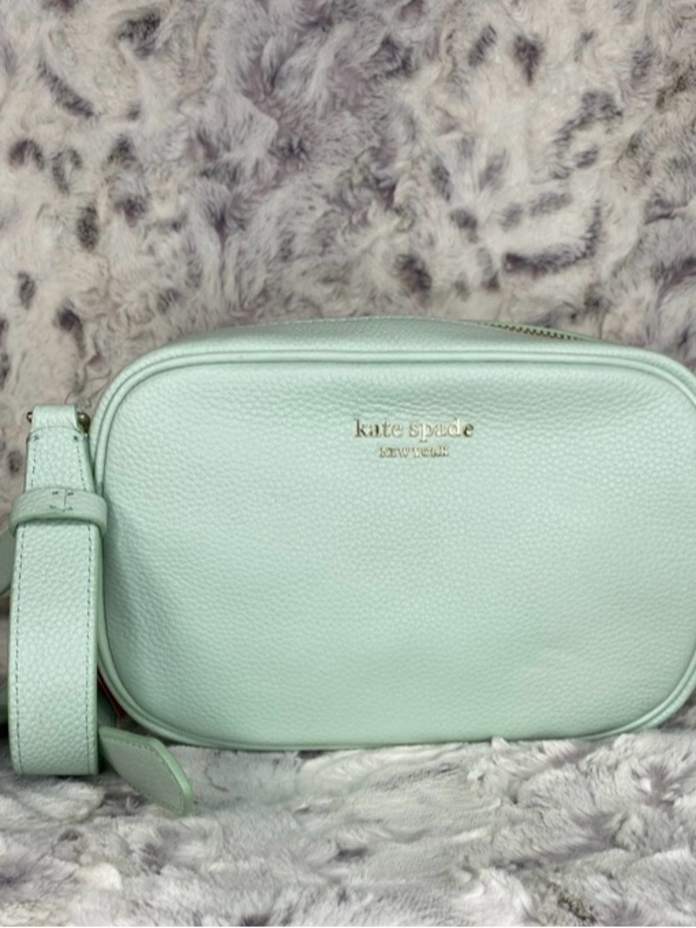Kate Spade Mint Green Pebbled Leather Crossbody brand new with tags